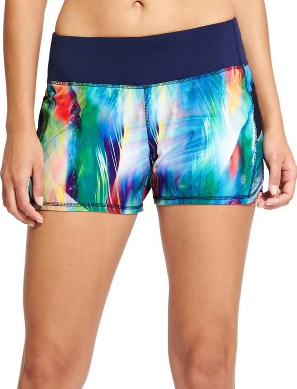 Athleta Tropea Ready Set Active Short Mid Rise Athletic Pull On Multicolor M